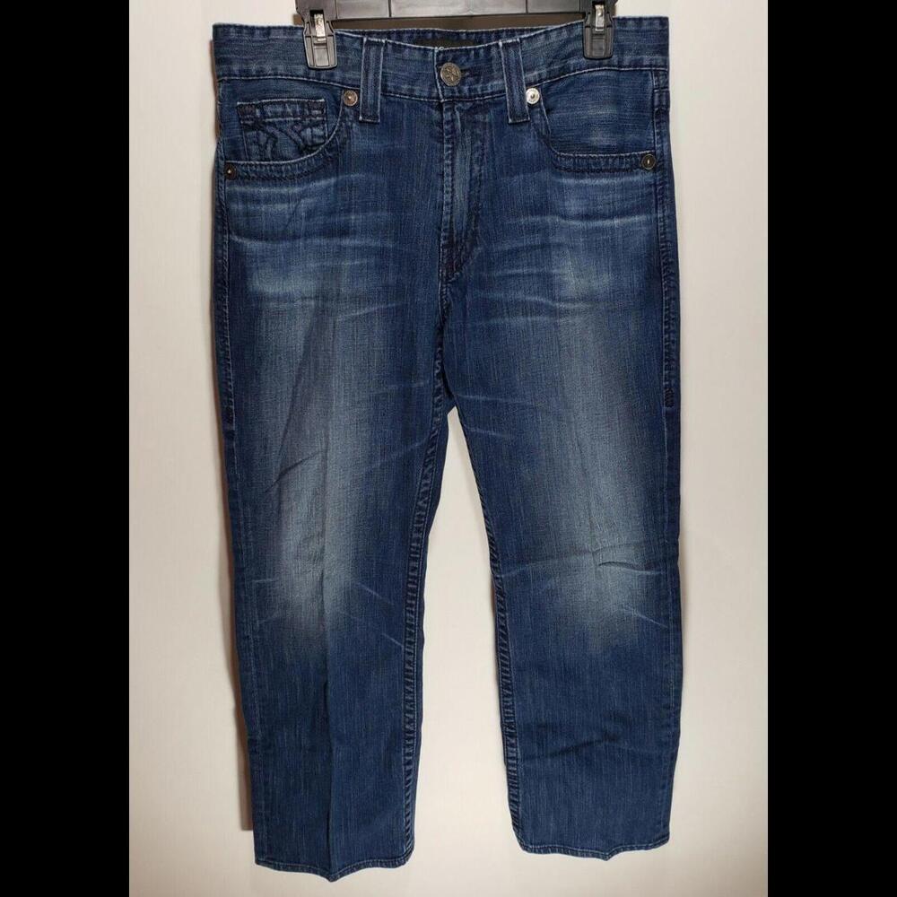 Mens‎ Big Star Eastman Relaxed Straight Denim Blue Jeans Size 34S